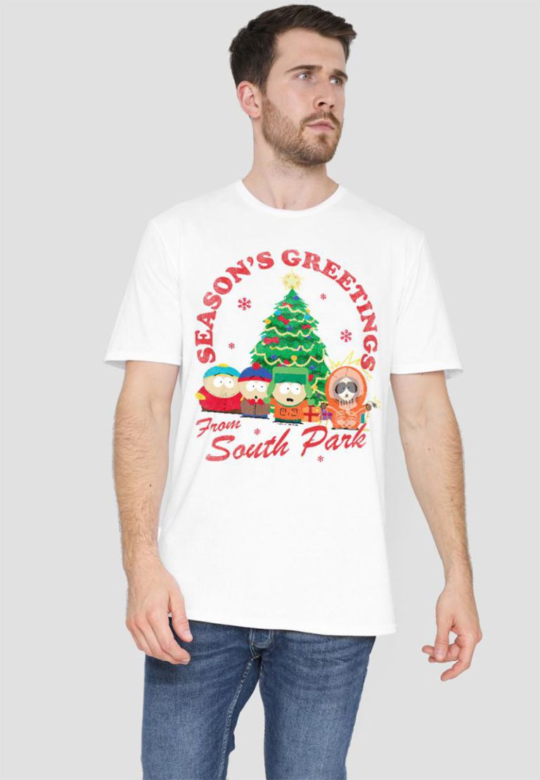 South Park Group Christmas Unisex Adult T Shirt, White from Debenhams