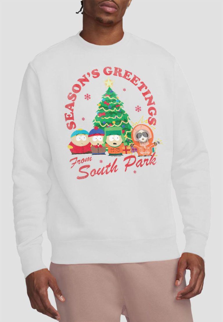 South Park Group Christmas Unisex Crew Sweatshirt, White from Debenhams