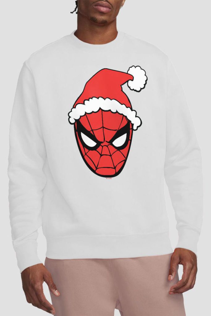 Spiderman Santa Hat Sweatshirt White Christmas jumper from Debenhams