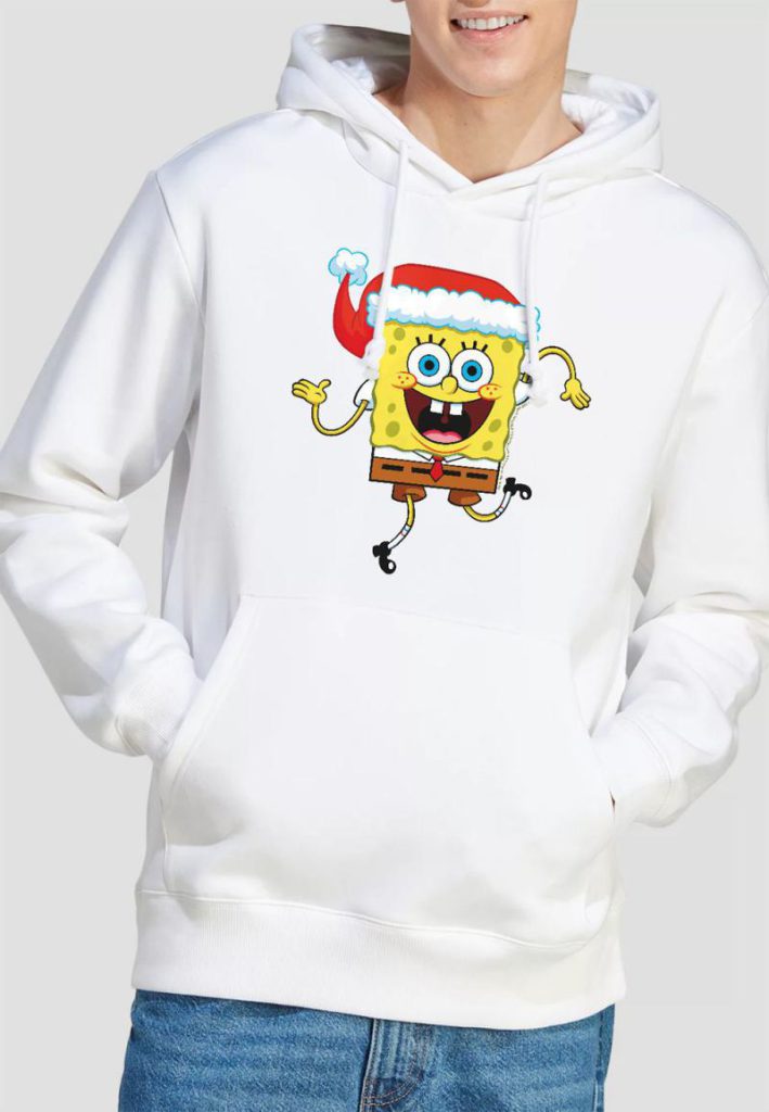 Spongebob Squarepants Christmas Santa Hat Hoodie, White from Debenhams