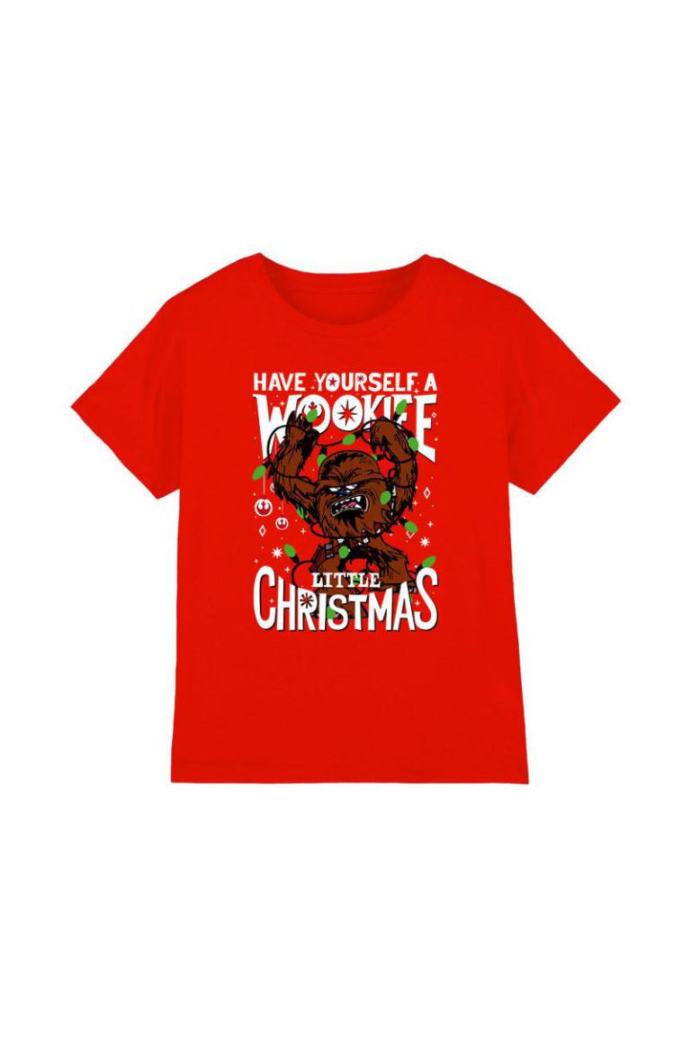 Star Wars A Wookie Little Christmas Kids T-Shirt Red from Debenhams