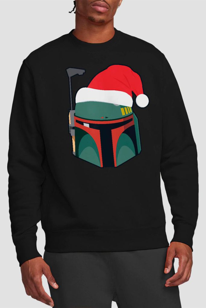 Star Wars Boba Fett Christmas Santa Hat Sweatshirt, Black from Debenhams