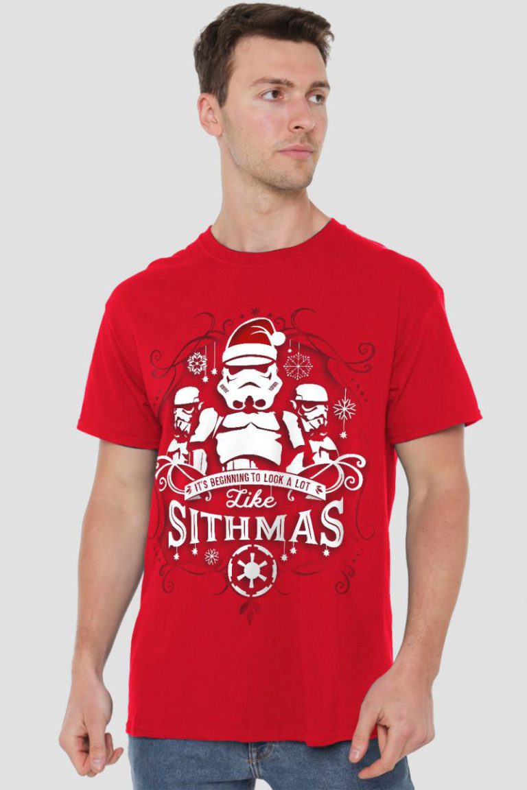 Star Wars Christmas Beginning To Look A Lot Like Sithmas Mens T-Shirt Red from Debenhams