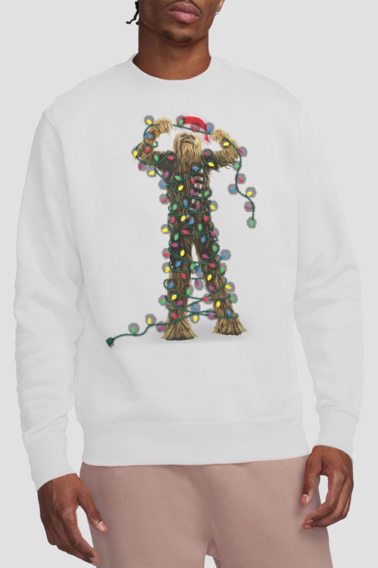 Star Wars Christmas Chewbacca Tangled Lights Sweatshirt White from Debenhams