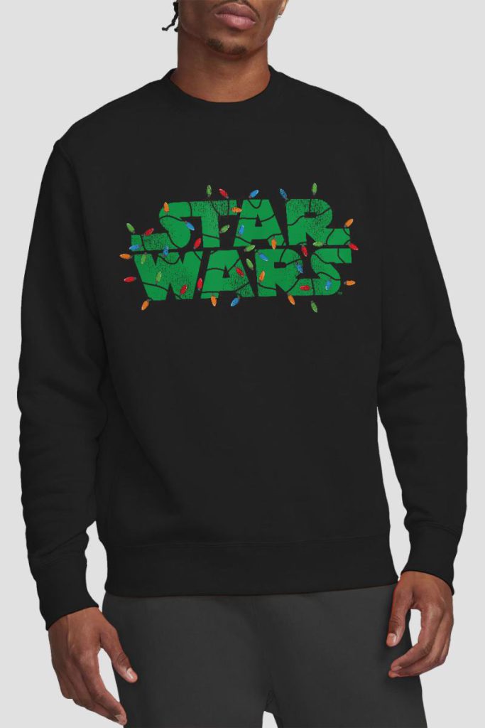 Star Wars Christmas Lights Logo Sweatshirt Black from Debenhams