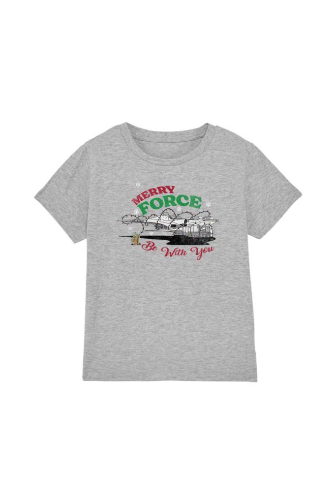 Star Wars Christmas Merry Force Be With You Kids T-Shirt Light Grey from Debenhams