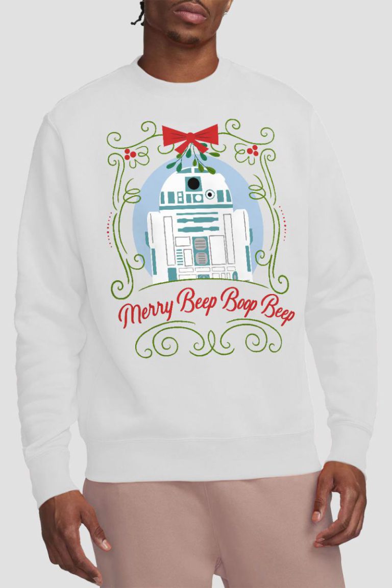Star Wars Christmas R2D2 Merry Beep Boop Beep Sweatshirt White from Debenhams