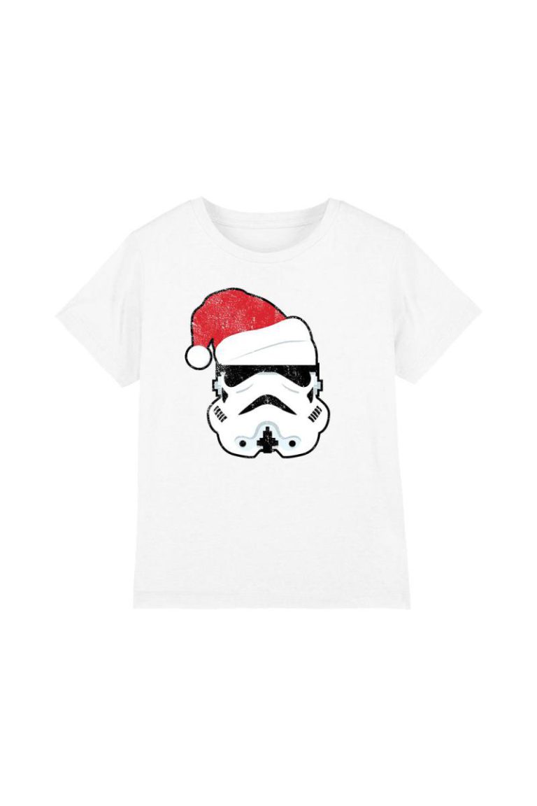 Star Wars Christmas Storm Trooper Santa Kids T-Shirt White from Debenhams