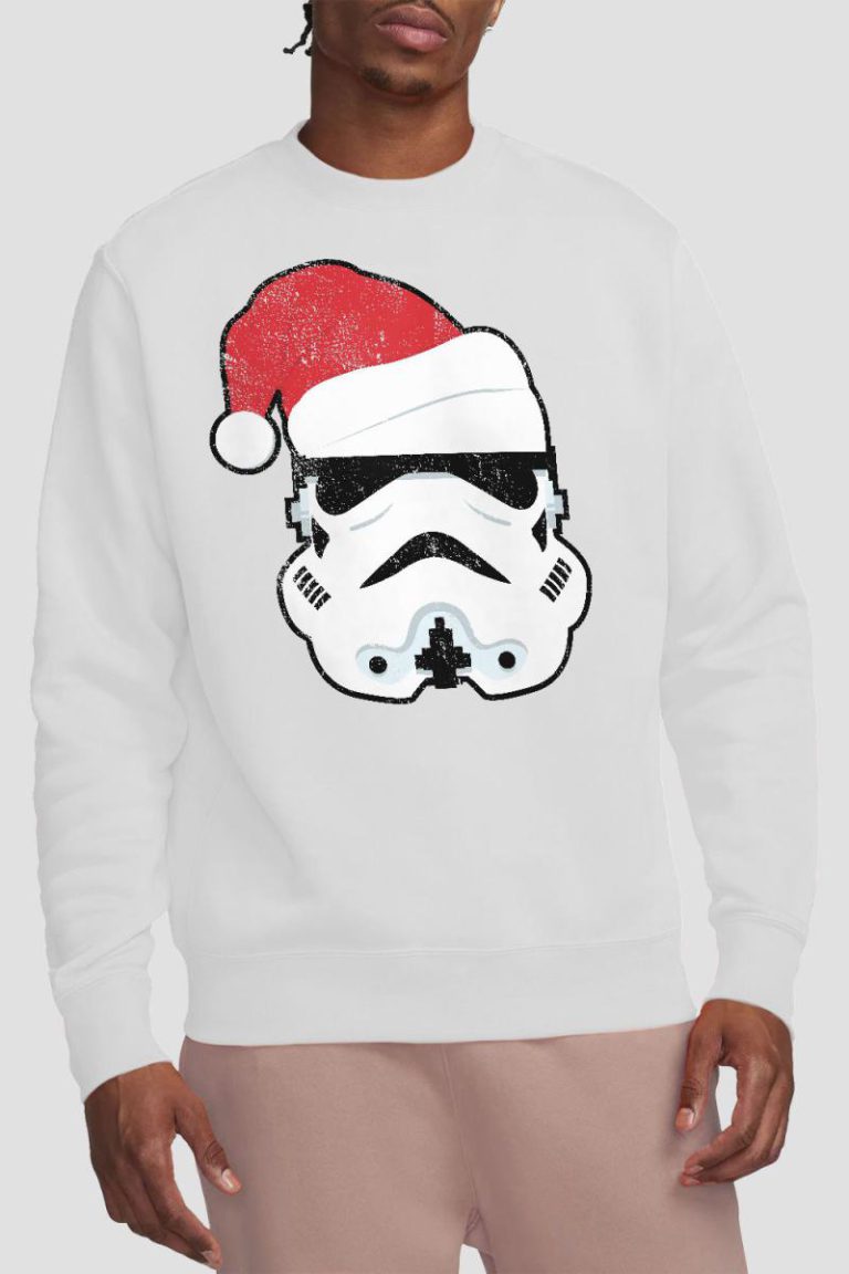 Star Wars Christmas Storm Trooper Santa Sweatshirt White from Debenhams