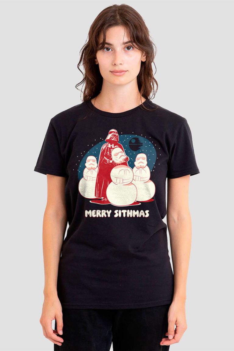 Star Wars Darth Vader Merry Sithmas Christmas T-Shirt, Black from Debenhams