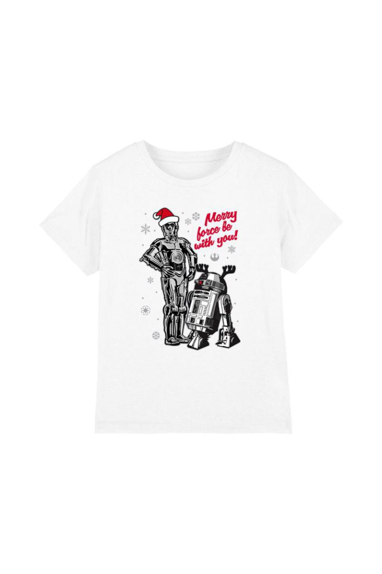 Star Wars Merry Christmas Droids Kids T-Shirt White from Debenhams