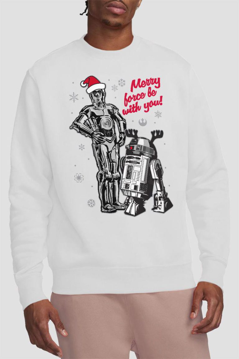 Star Wars Merry Christmas Droids Sweatshirt White from Debenhams