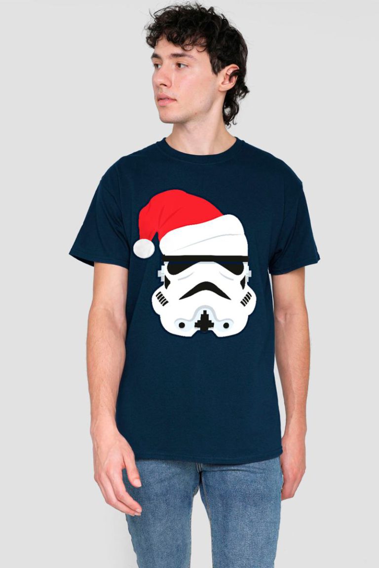 Star Wars Stormtrooper Christmas Santa Hat T-Shirt, Navy from Debenhams