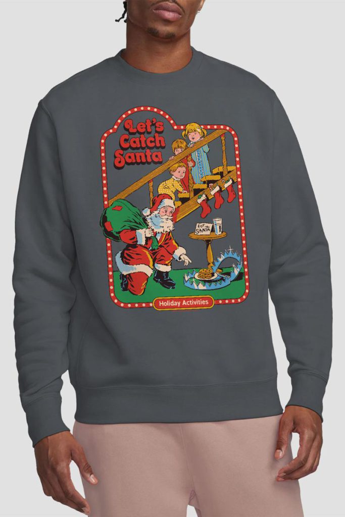Steven Rhodes Let'S Catch Santa Sweatshirt, Charcoal Christmas jumper from Debenhams
