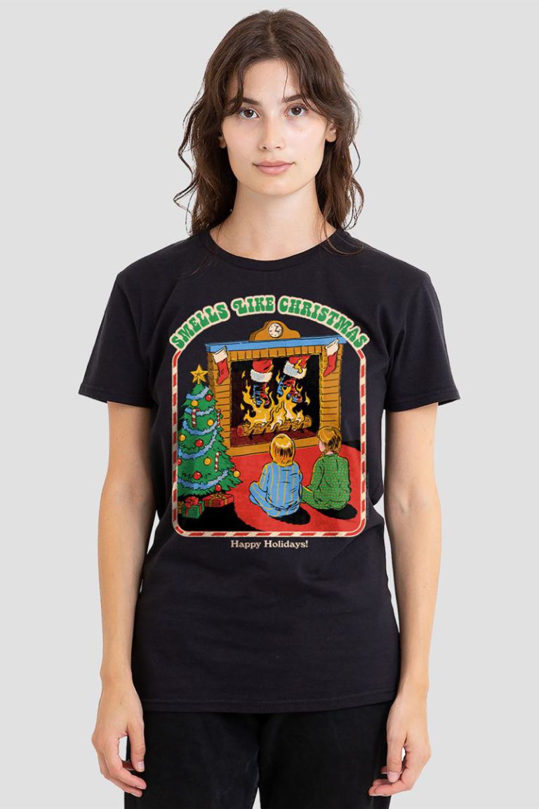 Steven Rhodes Smells Like Christmas T Shirt, Black from Debenhams