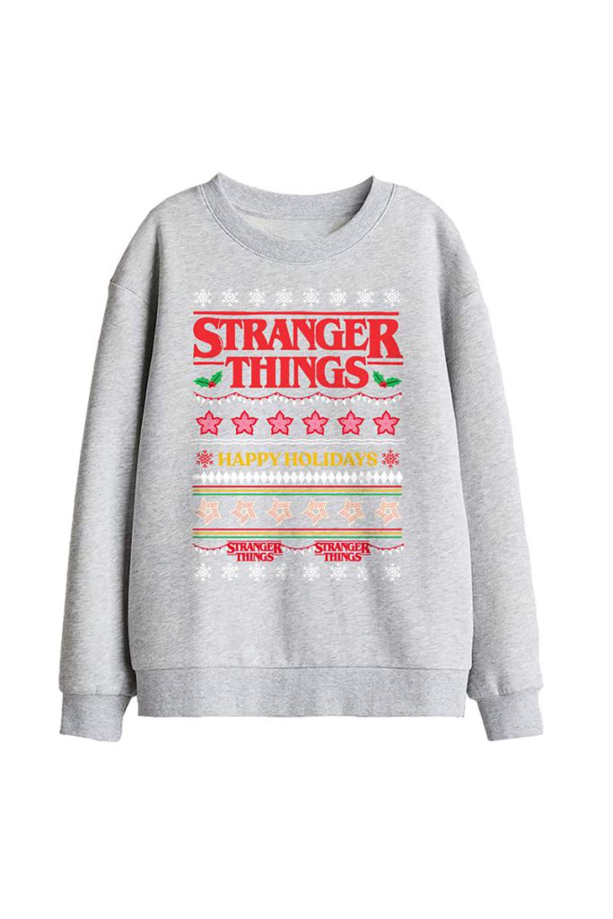 Stranger Things Demogorgon Ugly Xmas Jumper Kids Sweat, Athl Heather from Debenhams