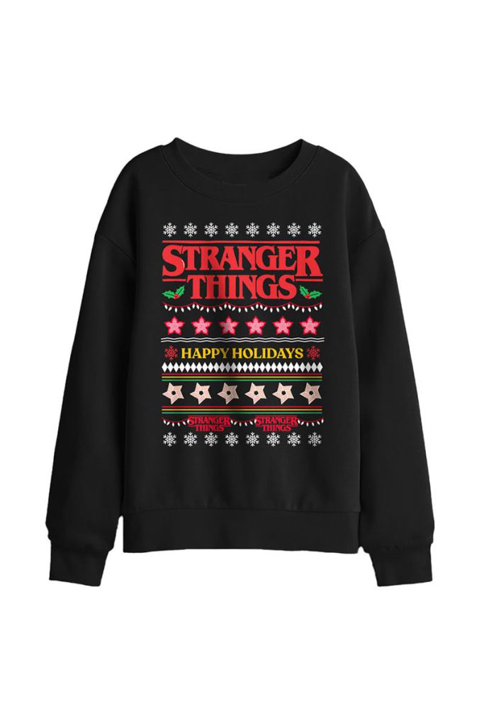 Stranger Things Demogorgon Ugly Xmas Jumper Kids Sweatshirt, Black from Debenhams