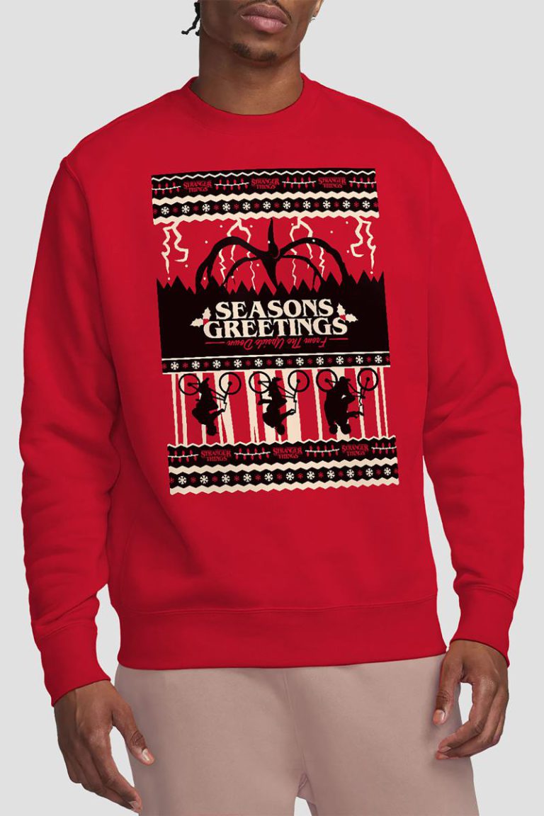 Stranger Things Fair Isle Christmas Sweatshirt, Red from Debenhams