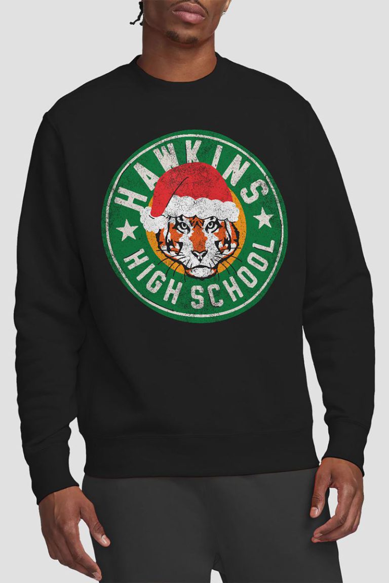 Stranger Things Hawkins High School Christmas Logo Sweatshirt, Black from Debenhams