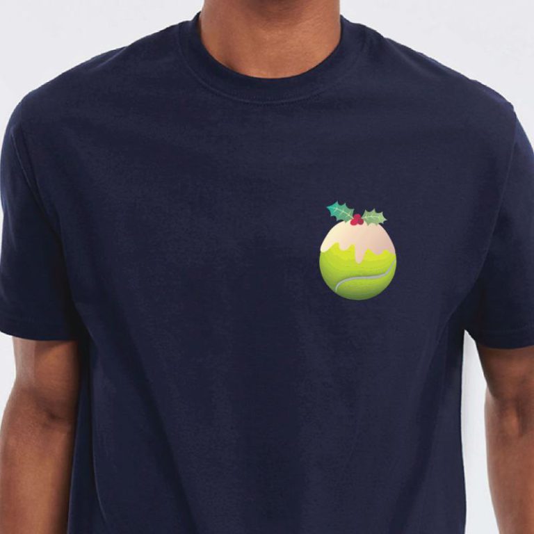 Tennis Christmas Pudding T Shirt from Debenhams