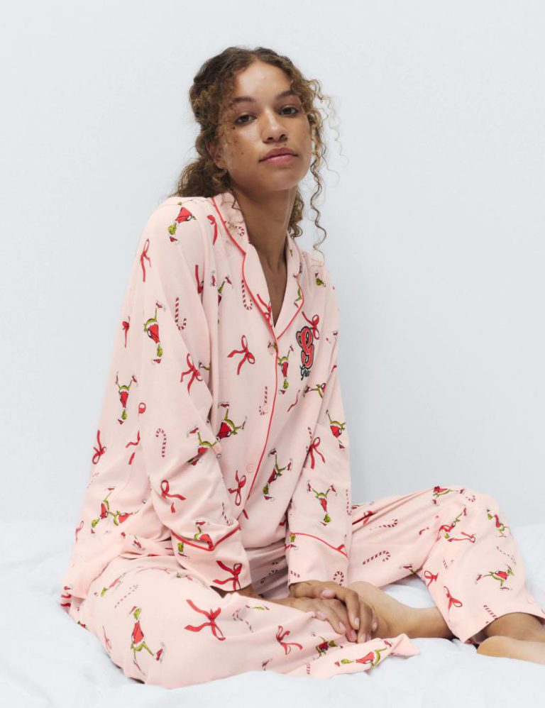 The Grinch™ Christmas Cool Comfort™ Pyjama Set from Marks & Spencer