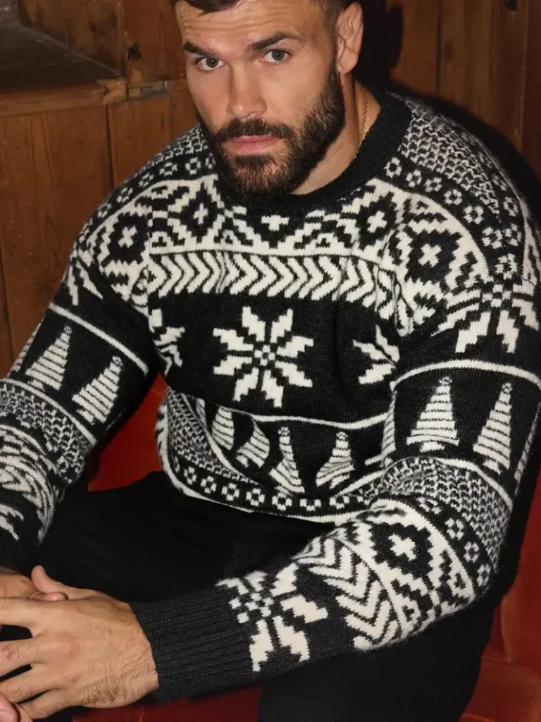 The Little Tailor Knitted Fair Isle Jumper, Black/Cream Christmas jumper from John Lewis