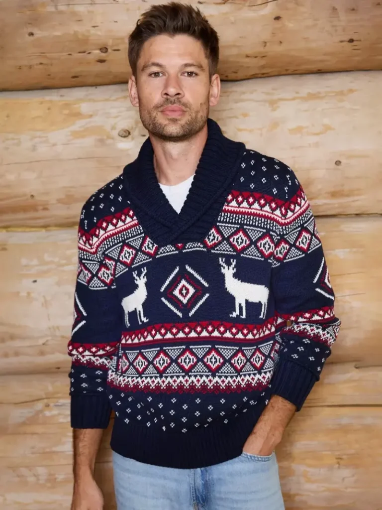 The Little Tailor Premium Cotton Reindeer Christmas Jumper from John Lewis