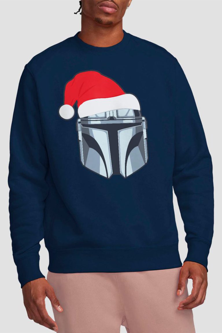 The Mandalorian Mando Christmas Santa Hat Sweatshirt, Navy from Debenhams