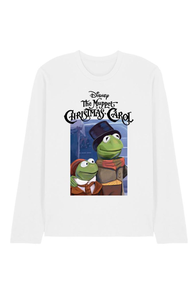 The Muppets Christmas Carol Kermit Long Sleeve T Shirt, White from Debenhams