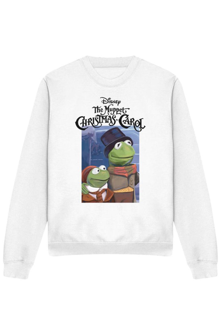 The Muppets Christmas Carol Kermit Sweatshirt, White from Debenhams