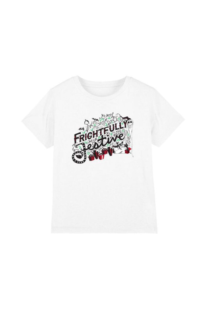 The Nightmare Before Christmas Frightfully Festive Holiday Kids T-Shirt White from Debenhams