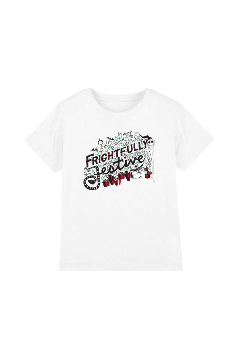 The Nightmare Before Christmas Frightfully Festive Holiday Kids T-Shirt White from Debenhams