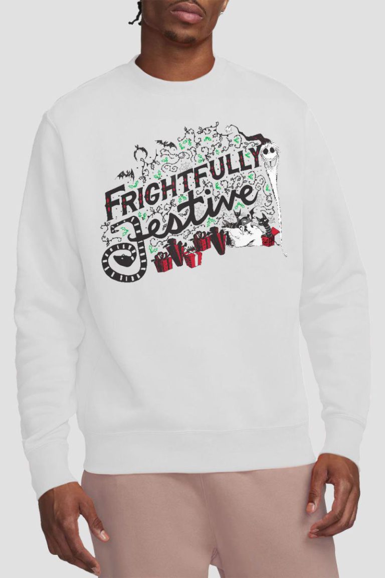 The Nightmare Before Christmas Frightfully Festive Holiday Sweatshirt White from Debenhams