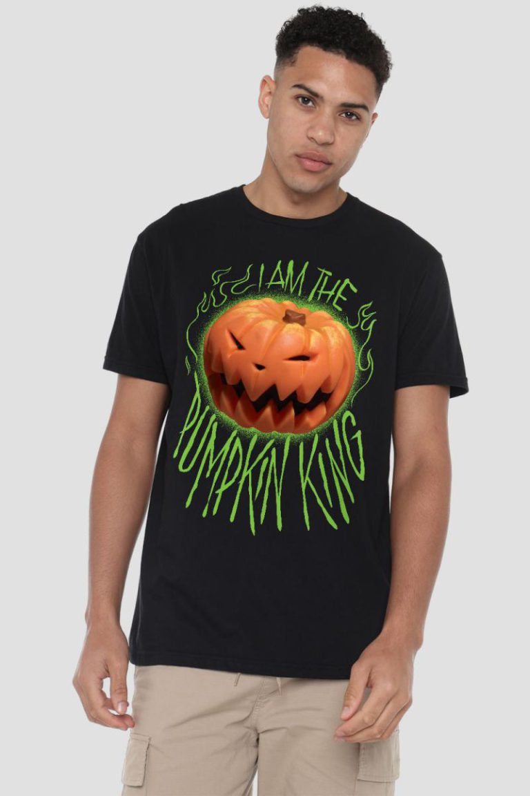 The Nightmare Before Christmas I Am The Pumpkin King Mens T-Shirt Black from Debenhams