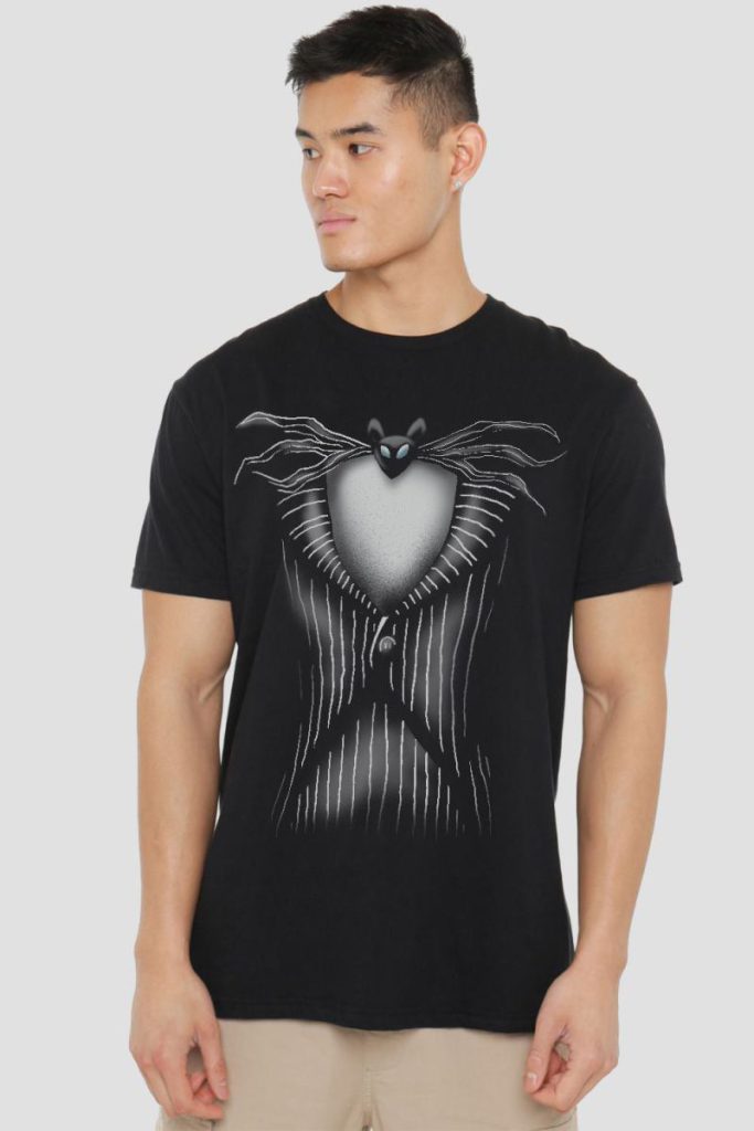 The Nightmare Before Christmas Jack Costume Mens T-Shirt Black from Debenhams