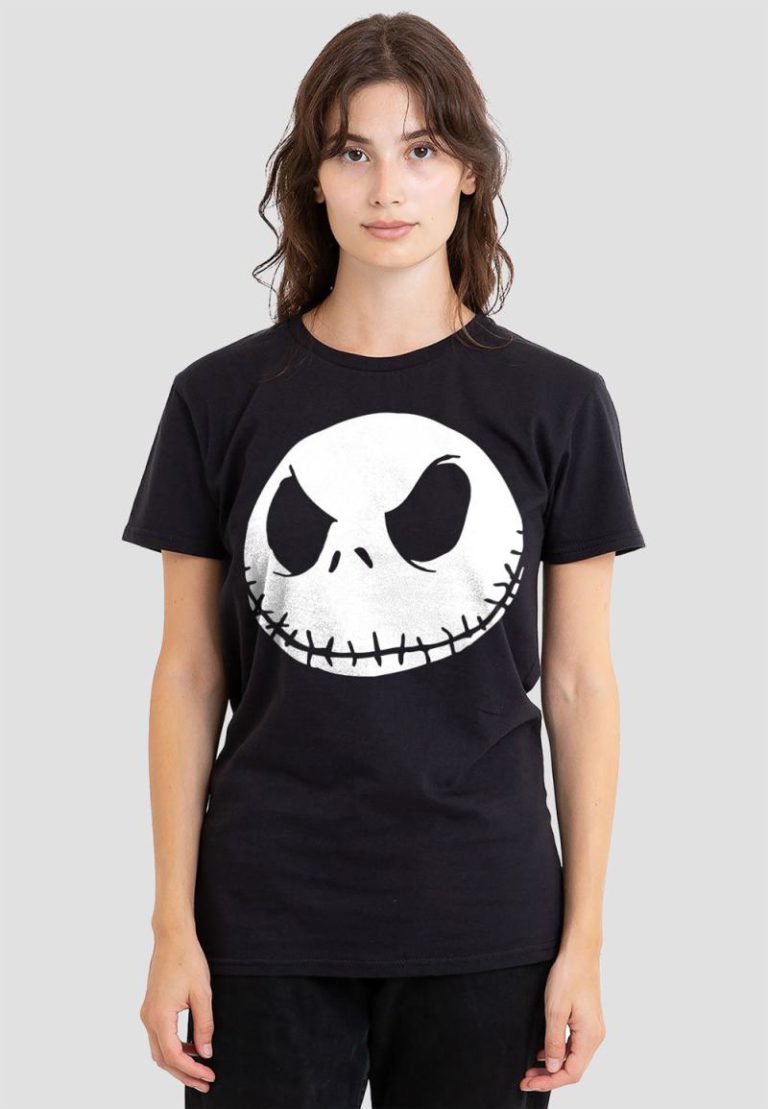 The Nightmare Before Christmas Jack Face Black T-Shirt, Black from Debenhams