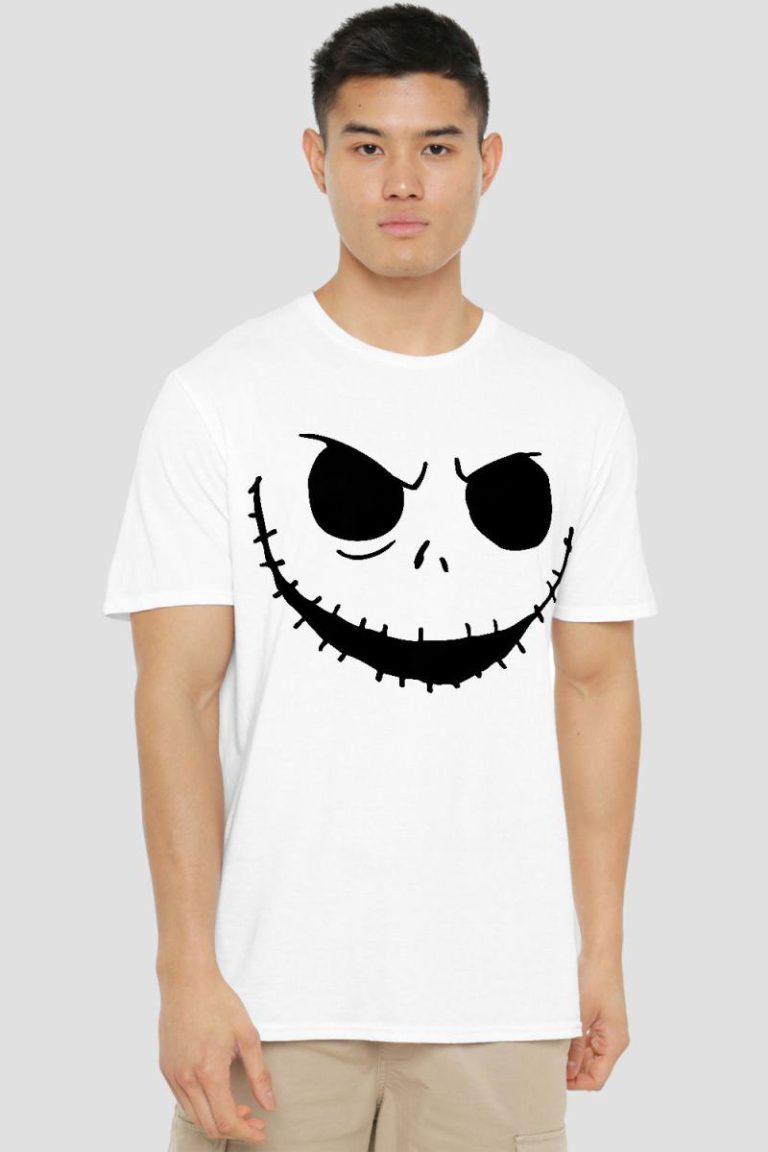 The Nightmare Before Christmas Jack Face White Mens T-Shirt White from Debenhams