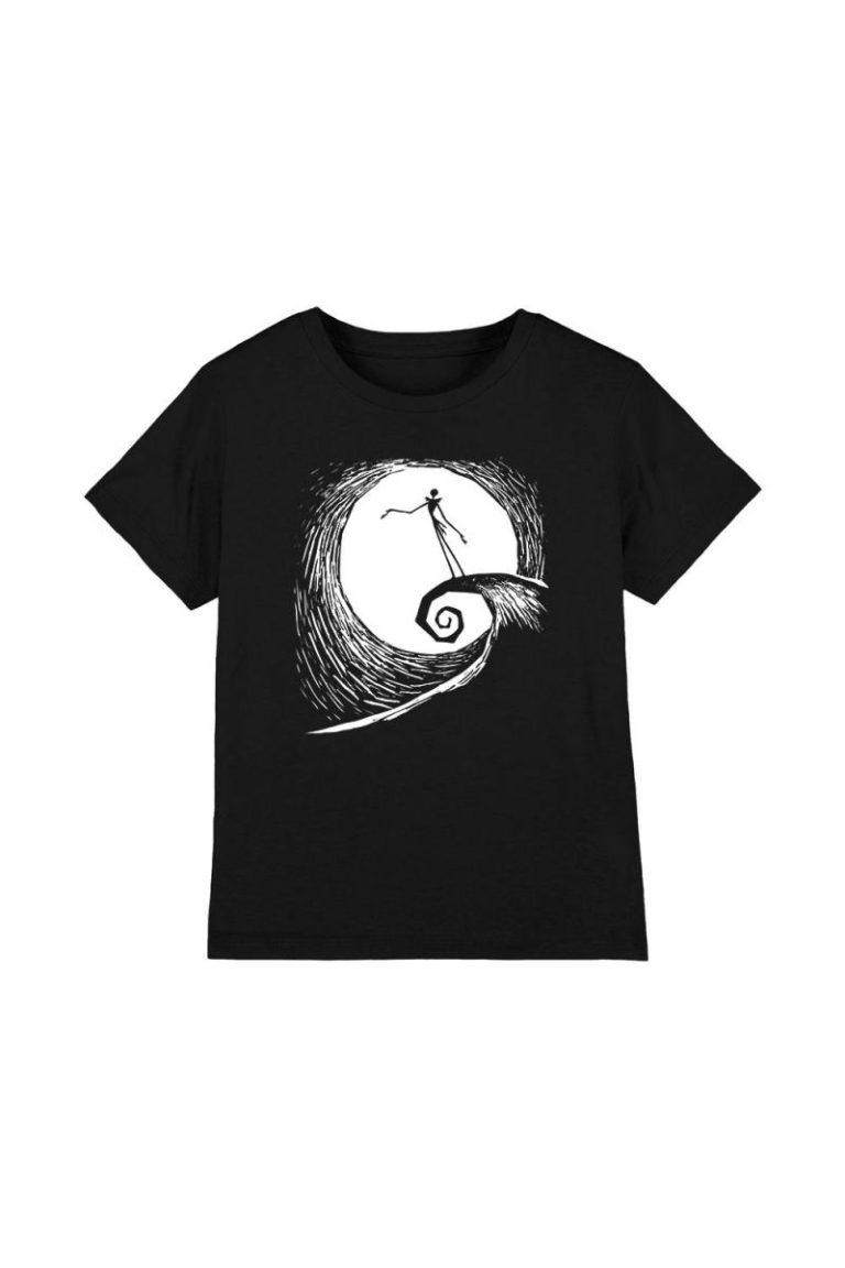 The Nightmare Before Christmas Jack Moon Silhouette Kids T-Shirt Black from Debenhams