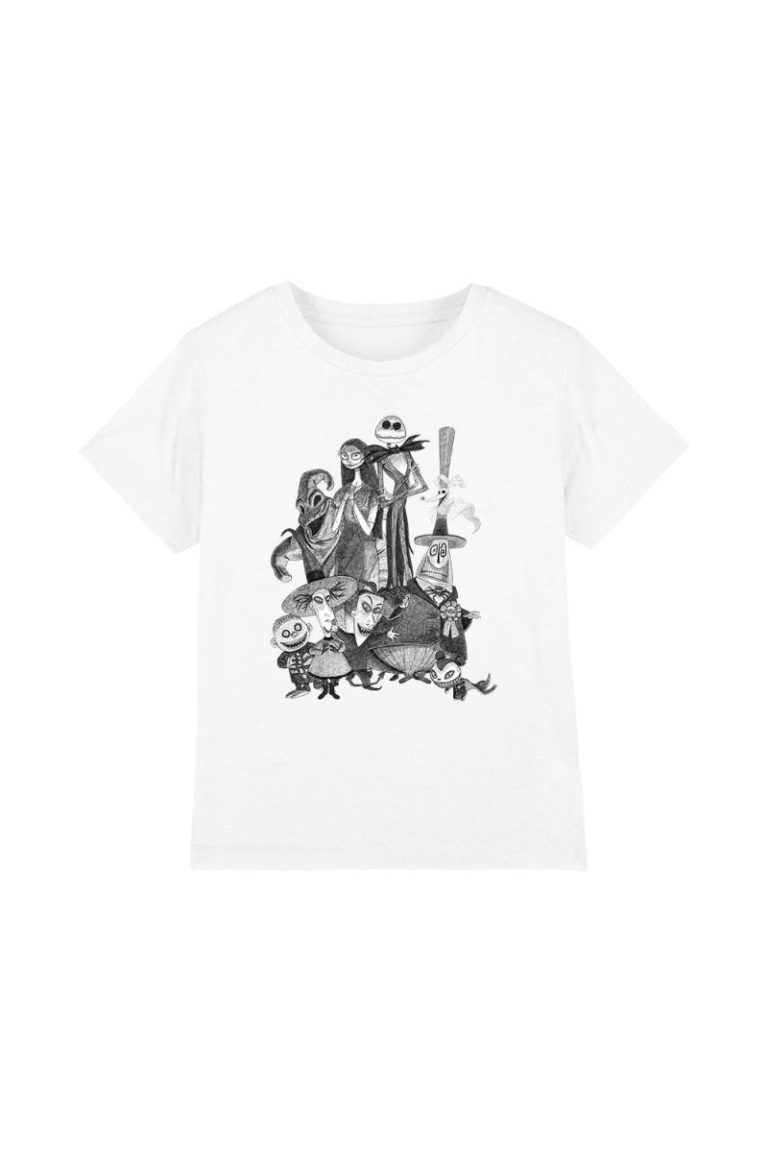 The Nightmare Before Christmas Jack Sally Monster Draw Kids T-Shirt White from Debenhams