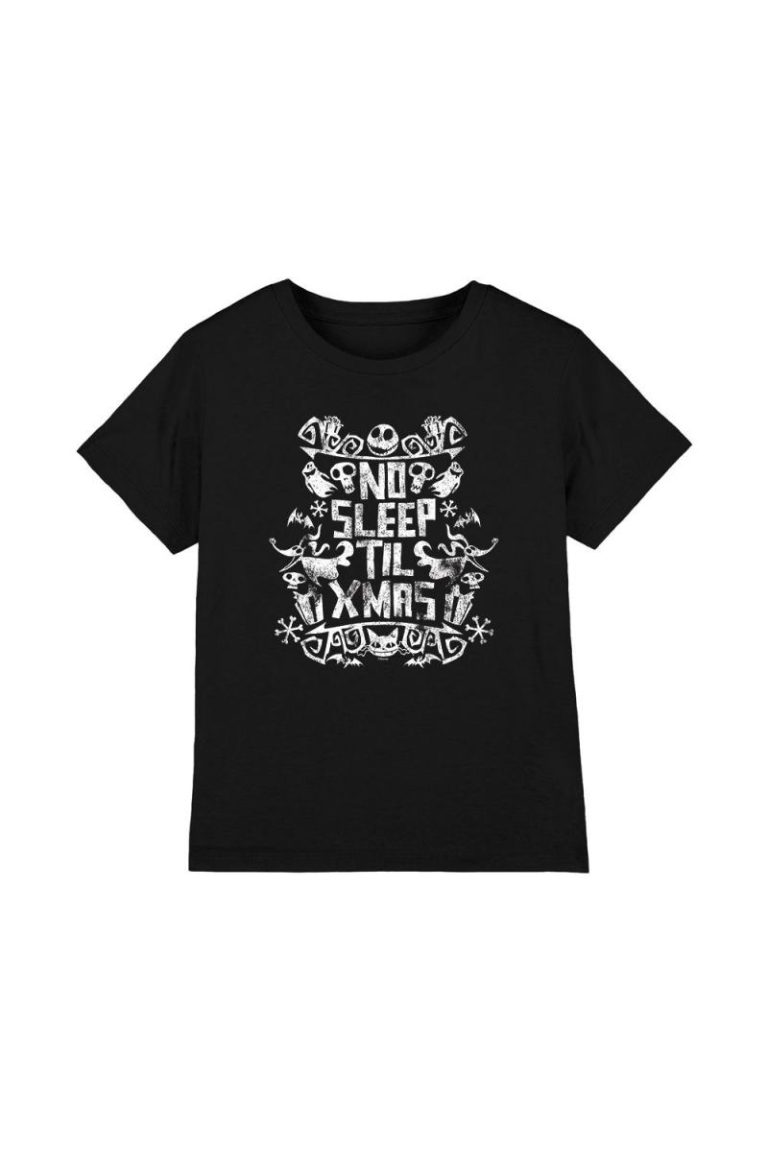 The Nightmare Before Christmas No Sleep Till Xmas Kids T-Shirt Black from Debenhams