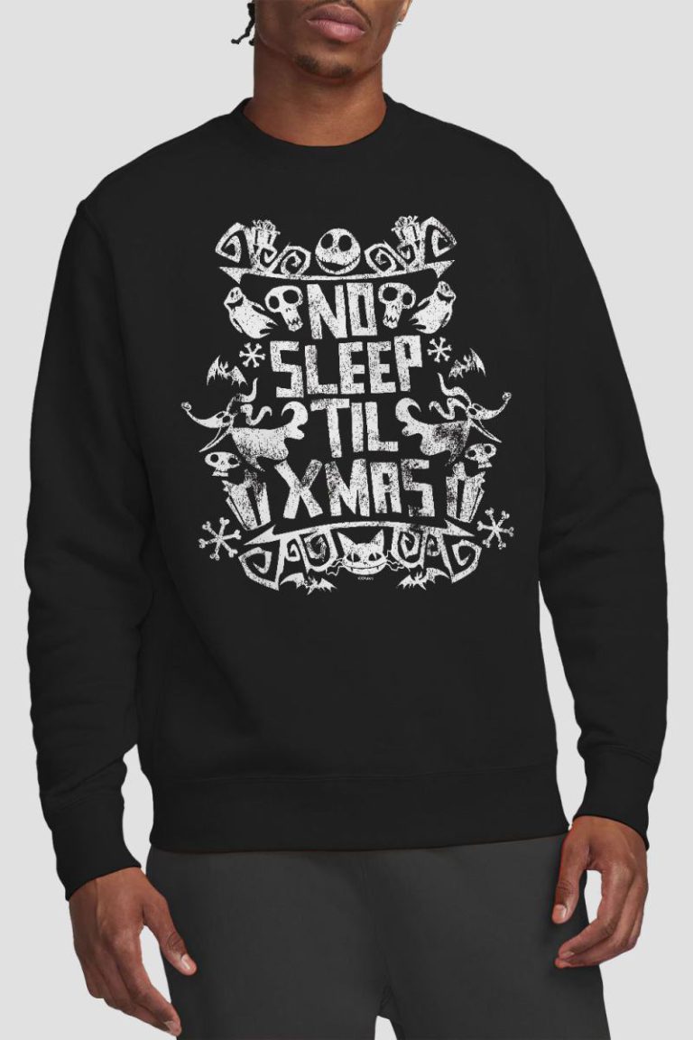 The Nightmare Before Christmas No Sleep Till Xmas Sweatshirt Black from Debenhams