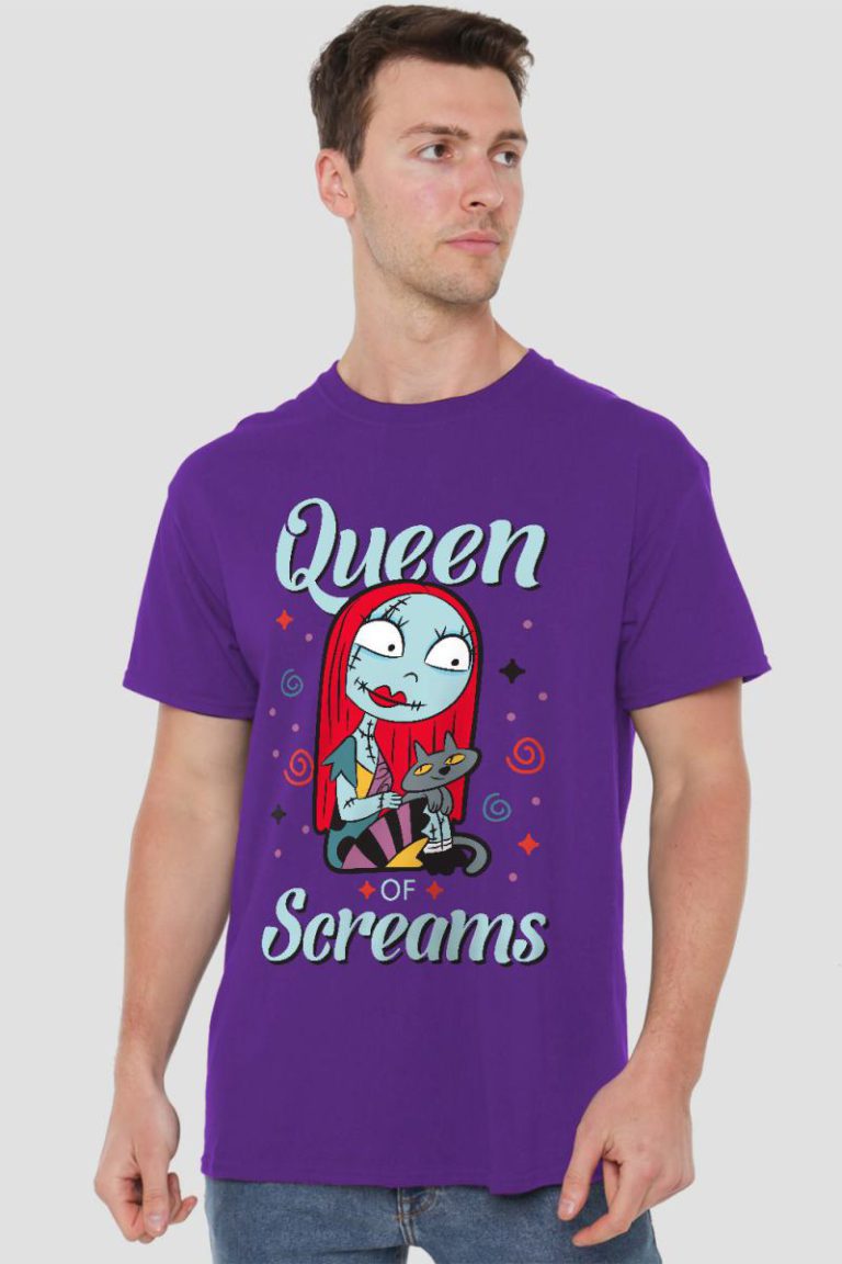The Nightmare Before Christmas Queen Sally Mens T-Shirt Purple from Debenhams