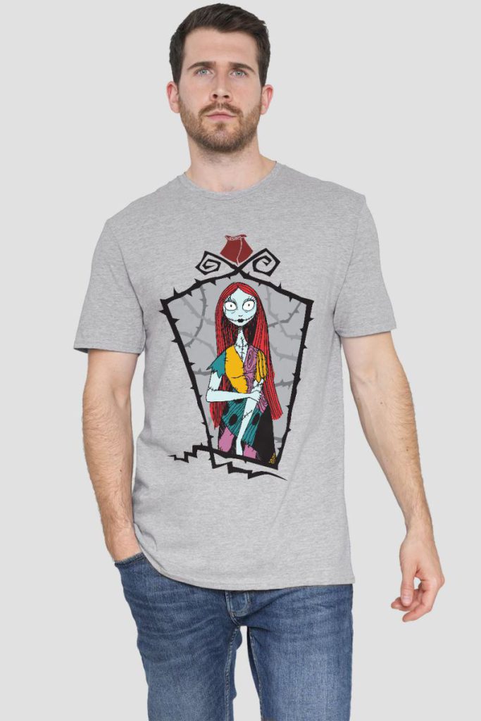The Nightmare Before Christmas Sally Frame Mens T-Shirt Grey from Debenhams