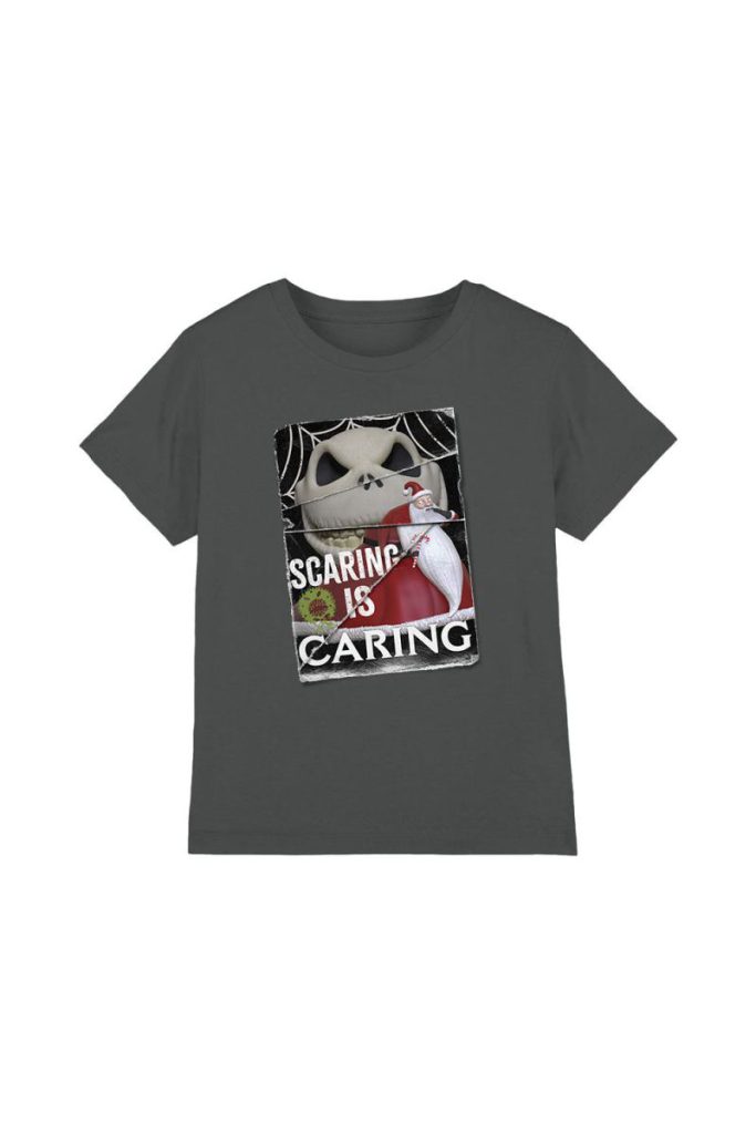 The Nightmare Before Christmas Scaring Is Caring Kids T-Shirt Charcoal from Debenhams