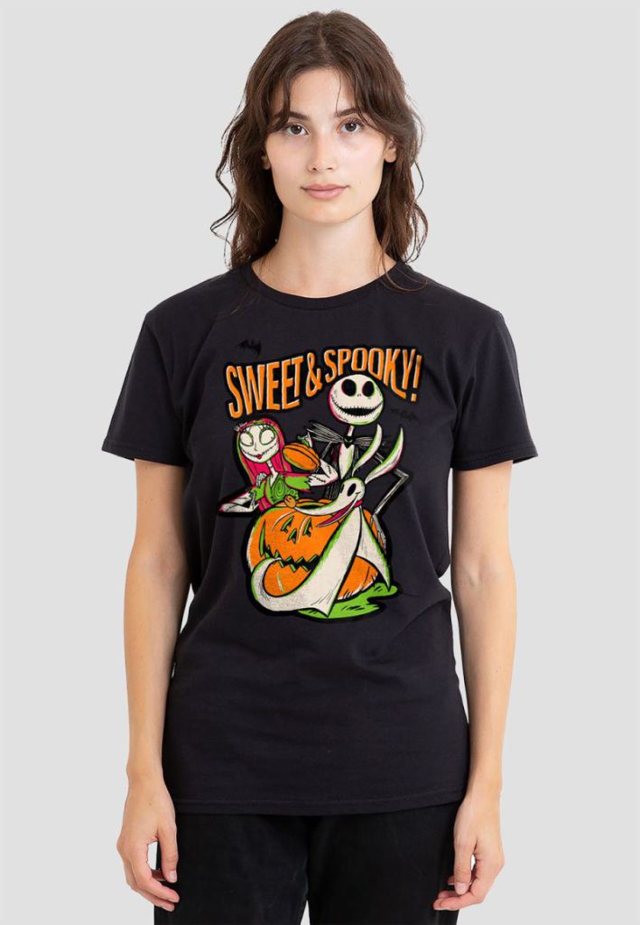 The Nightmare Before Christmas Spooky T-Shirt, Black from Debenhams