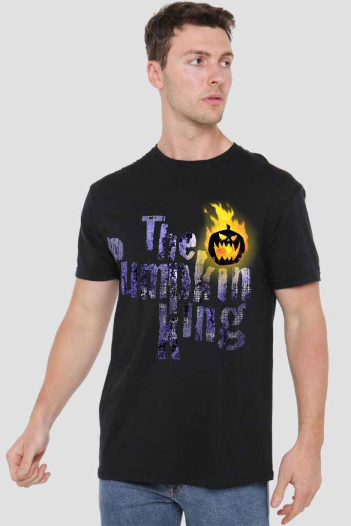 The Nightmare Before Christmas The Pumpkin King Text Mens T-Shirt Black from Debenhams