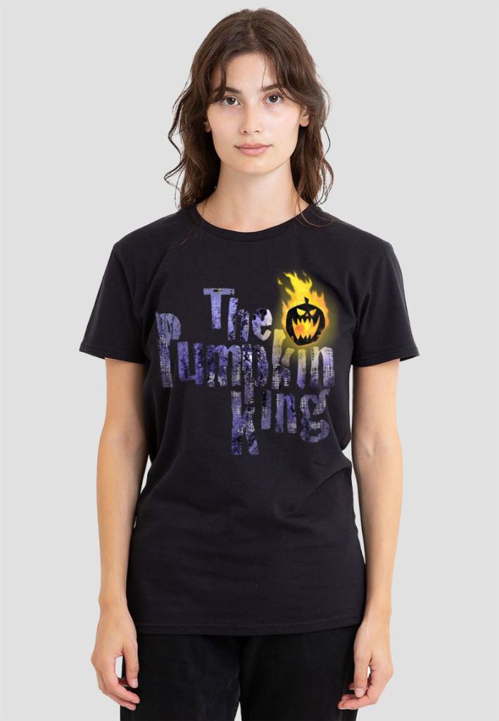 The Nightmare Before Christmas The Pumpkin King Text T-Shirt, Black from Debenhams
