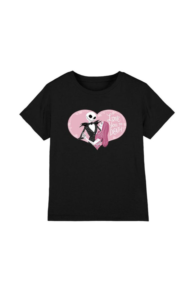 The Nightmare Before Christmas Valentine, Love You To Death Kids T-Shirt Black from Debenhams