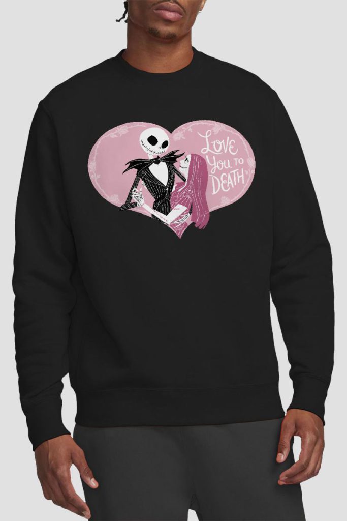 The Nightmare Before Christmas Valentine, Love You To Death Sweatshirt Black from Debenhams