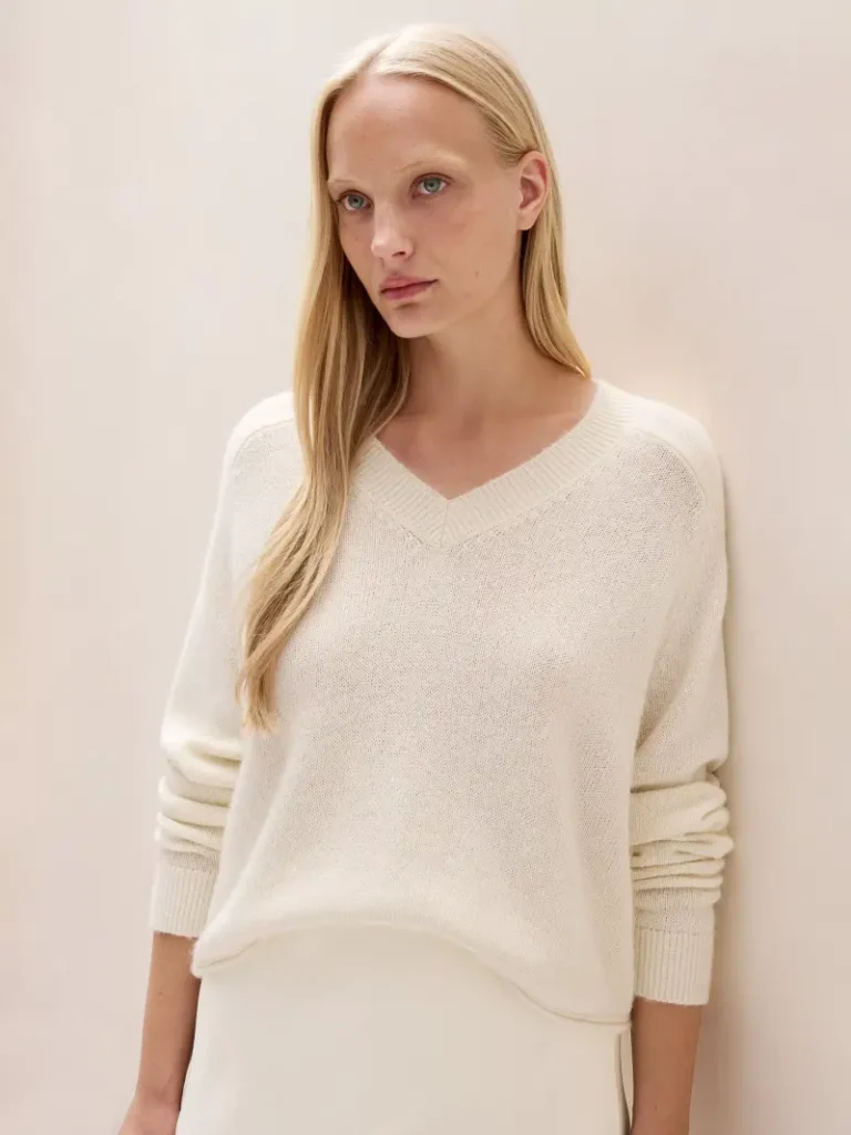 The White Company Tiny Sequin Jumper, Scandi White Christmas jumper from John Lewis